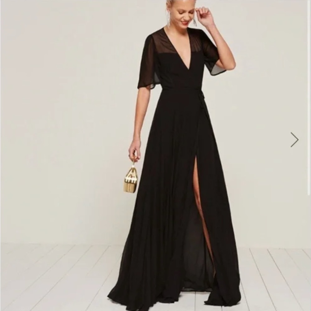 Reformation Julienne Dress in Black - NWT